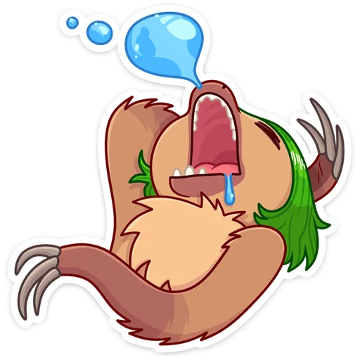 😪 Стикер «Ленивица Леночка» для Telegram