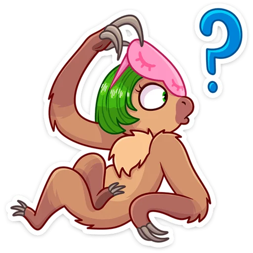 🤨 Стикер «Ленивица Леночка» для Telegram