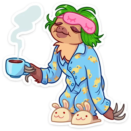 ☕️ Стикер «Ленивица Леночка» для Telegram