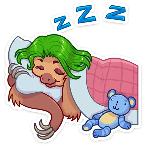 😴 Стикер «Ленивица Леночка» для Telegram