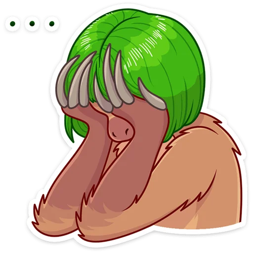😔 Стикер «Ленивица Леночка» для Telegram