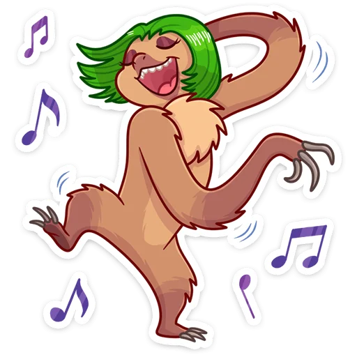 💃 Стикер «Ленивица Леночка» для Telegram