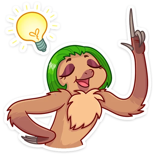 💡 Стикер «Ленивица Леночка» для Telegram