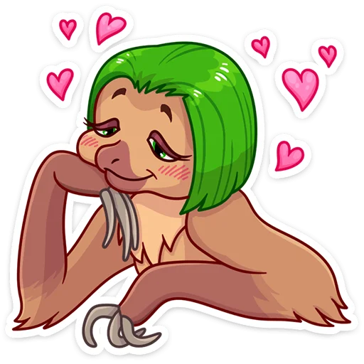 🥰 Стикер «Ленивица Леночка» для Telegram