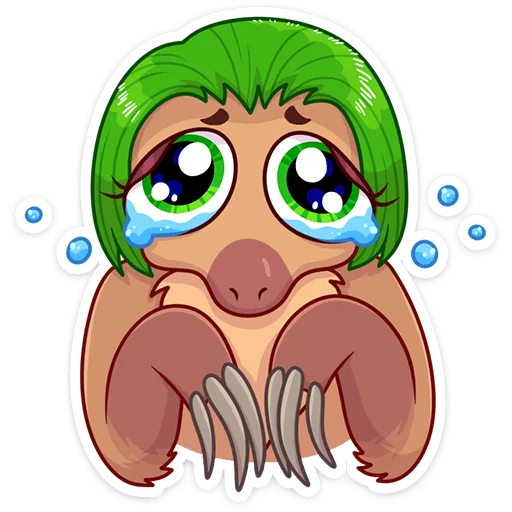 😭 Стикер «Ленивица Леночка» для Telegram