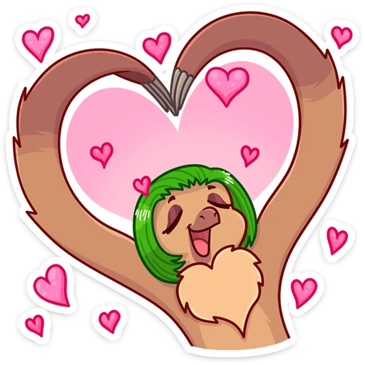 ❤️ Стикер «Ленивица Леночка» для Telegram