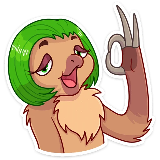 👌 Стикер «Ленивица Леночка» для Telegram