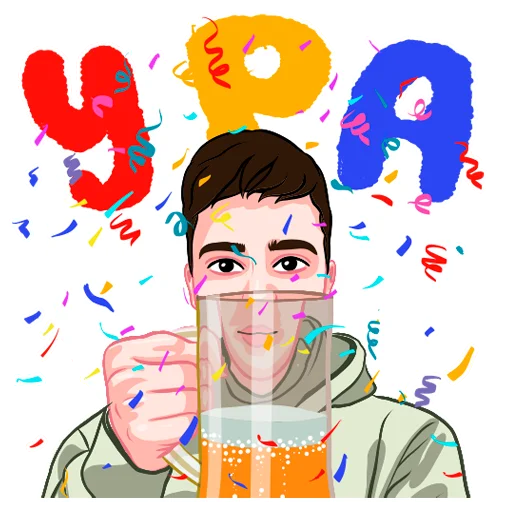 🥳 Стикер «Leo totoro man unicorn» для Telegram