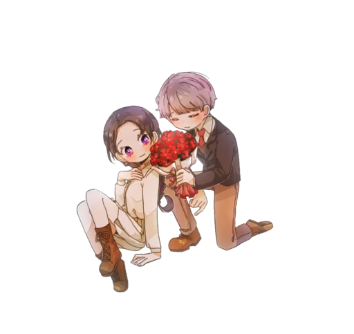 💐 Стикер «Leslie & Isabella» для Telegram