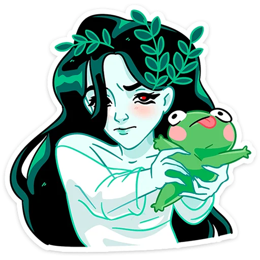🐸 Стикер «Русалка Леся» для Telegram