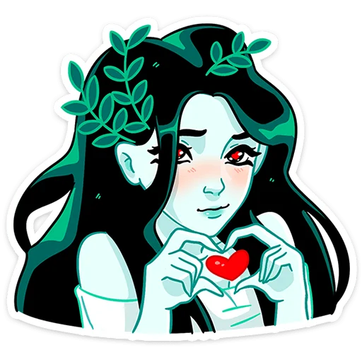 ❤️ Стикер «Русалка Леся» для Telegram