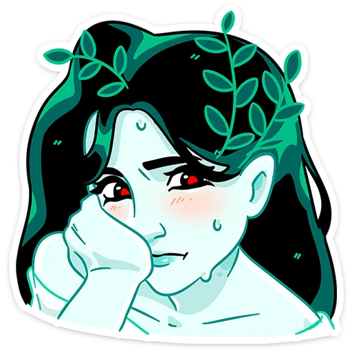😔 Стикер «Русалка Леся» для Telegram
