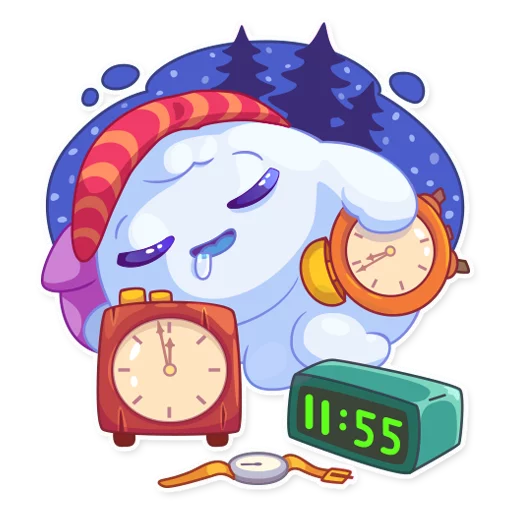 😴 Стикер «Пусть идет снег» для Telegram