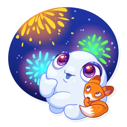 🎆 Стикер «Пусть идет снег» для Telegram