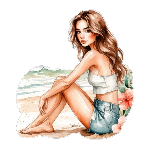 🌊 Стикер «Лето» для Telegram