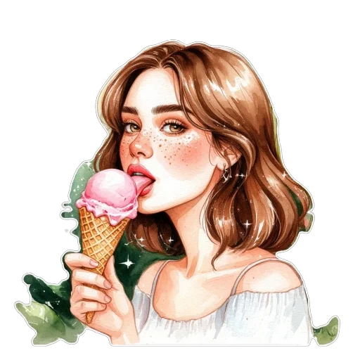 🍦 Стикер «Лето» для Telegram