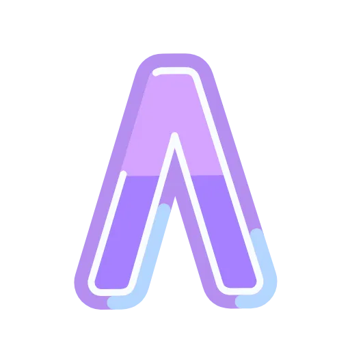✨ Эмодзи «Фиолетовые буквы анимированные» для Telegram