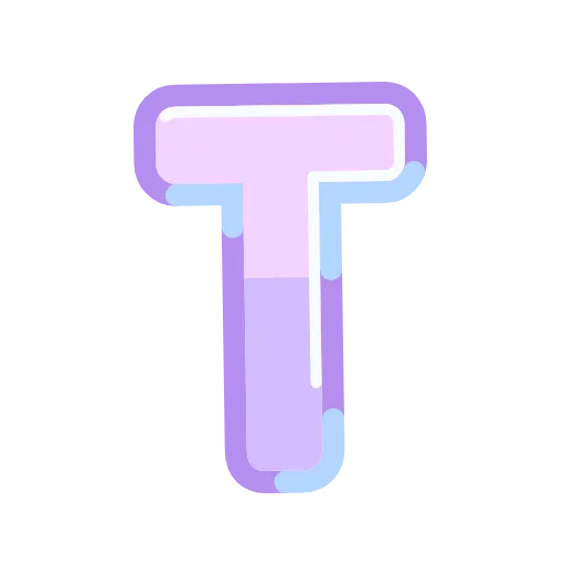 ✨ Эмодзи «Фиолетовые буквы анимированные» для Telegram