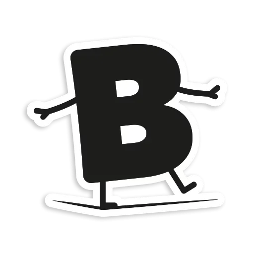 😮 Стикер «Letter Stickers» для Telegram