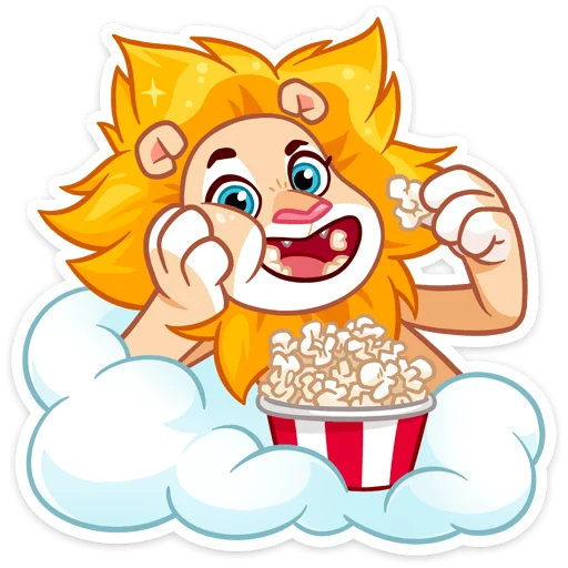 🍿 Стикер «Лёва» для Telegram