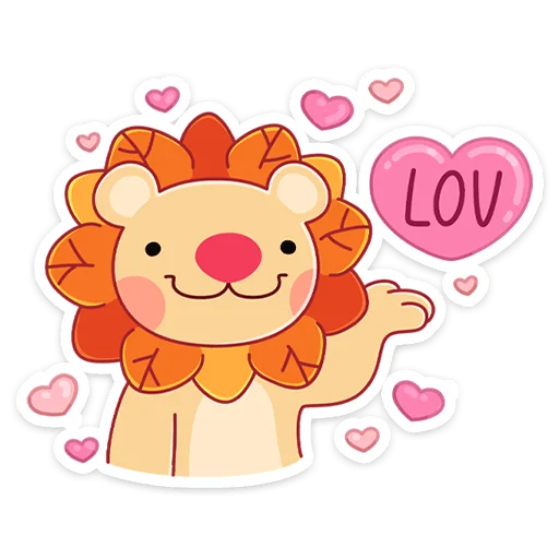 ❤️ Стикер «Лёвик» для Telegram