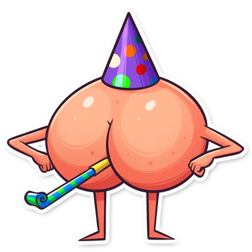 🥳 Стикер «ЭТО ЖОПА» для Telegram