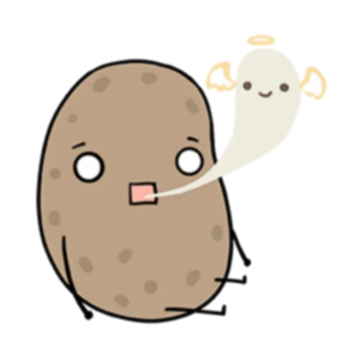 ☠ Стикер «Life is Potato (FULL) [英文]» для Telegram