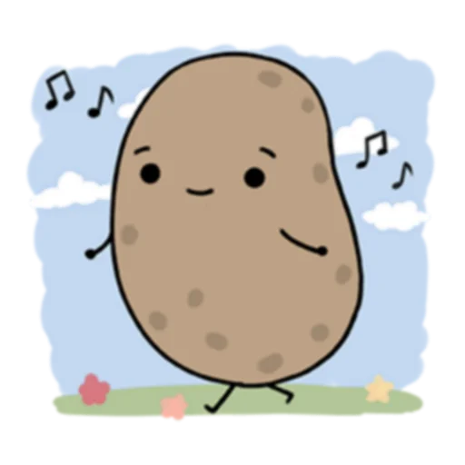 🎶 Стикер «Life is Potato (FULL) [英文]» для Telegram