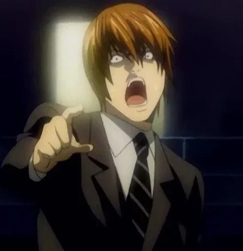 📓 Стикер «Light Yagami Death Note» для Telegram