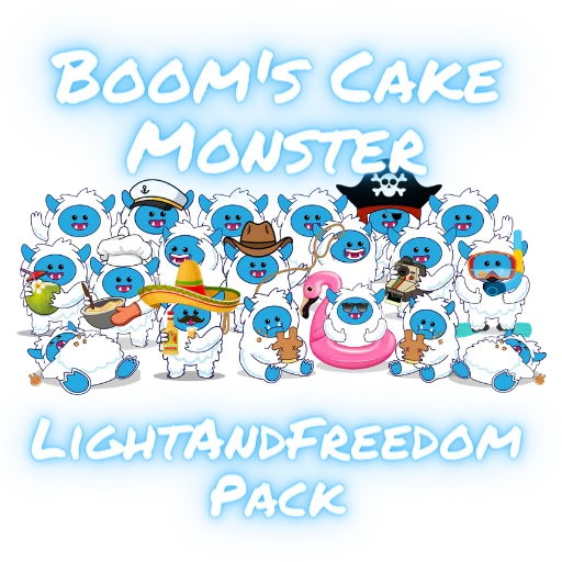 Стикерпак LightAndFreedom Cake Monster Boom Pack для Telegram
