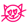 😻 Эмодзи «Розовый шрифт карандашом» для Telegram