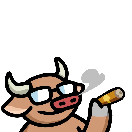 🚬 Стикер «LIHKG Cow» для Telegram