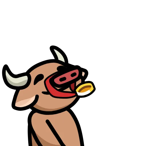 🥇 Стикер «LIHKG Cow» для Telegram