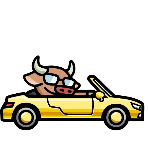 🚗 Стикер «LIHKG Cow» для Telegram