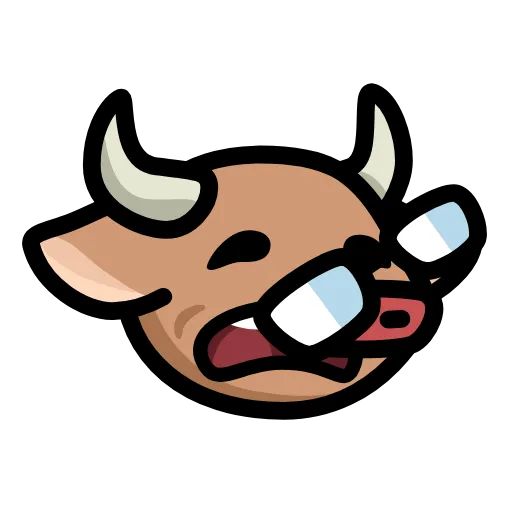 😦 Стикер «LIHKG Cow» для Telegram