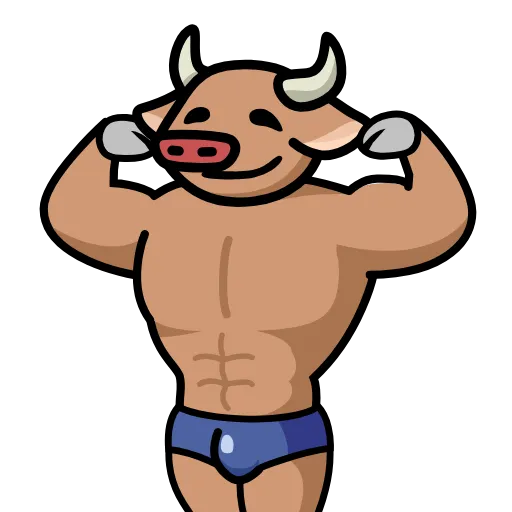 💪 Стикер «LIHKG Cow» для Telegram