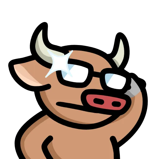 🧐 Стикер «LIHKG Cow» для Telegram