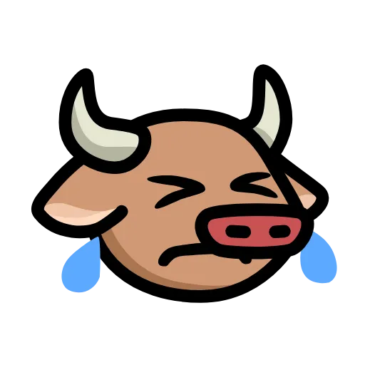😂 Стикер «LIHKG Cow» для Telegram