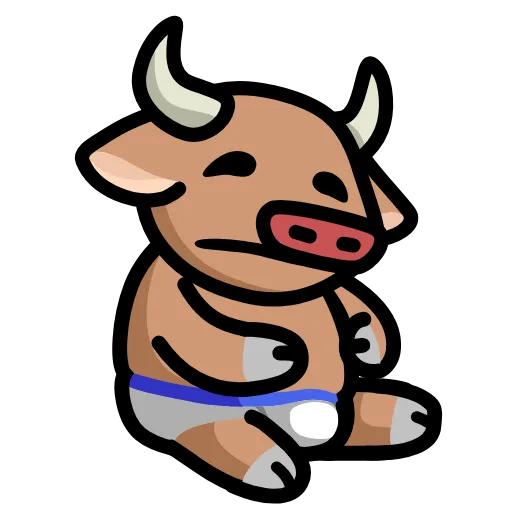 😞 Стикер «LIHKG Cow» для Telegram