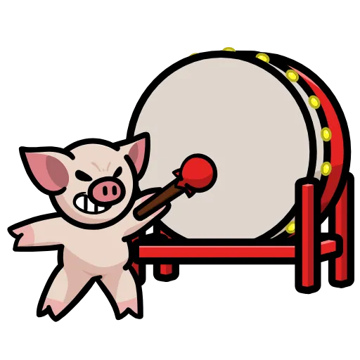 🥁 Стикер «Pig» для Telegram