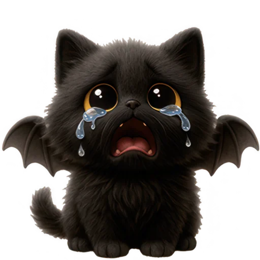 😭 Стикер «Черный летучик» для Telegram