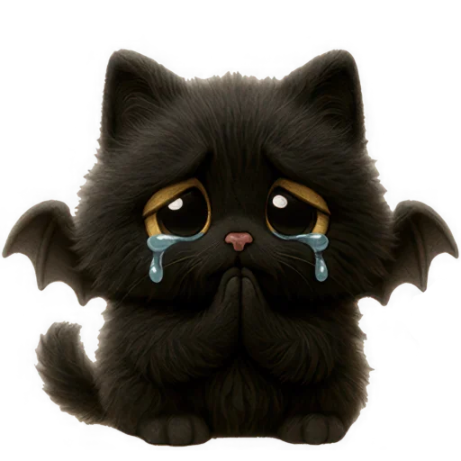 😭 Стикер «Черный летучик» для Telegram