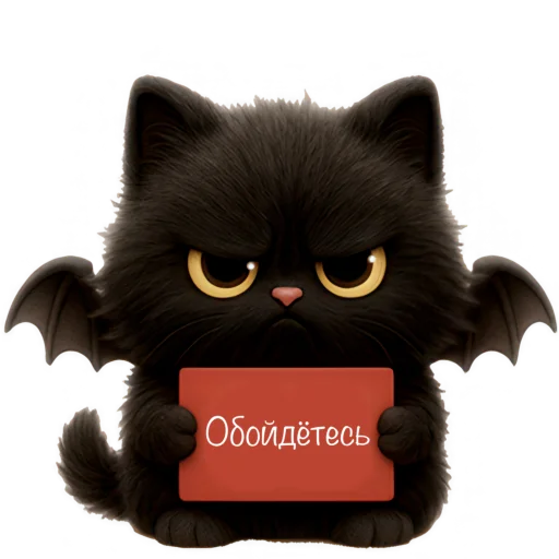 🙅‍♂ Стикер «Черный летучик» для Telegram