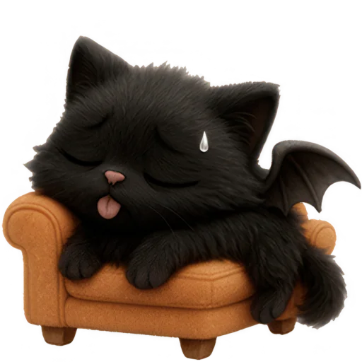 😴 Стикер «Черный летучик» для Telegram