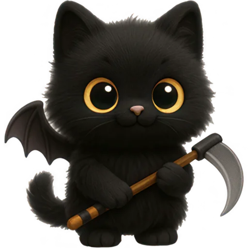 🔪 Стикер «Черный летучик» для Telegram