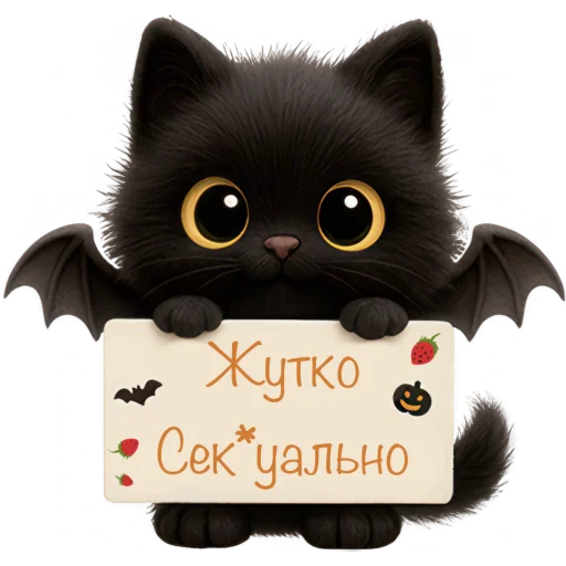 🍓 Стикер «Черный летучик» для Telegram