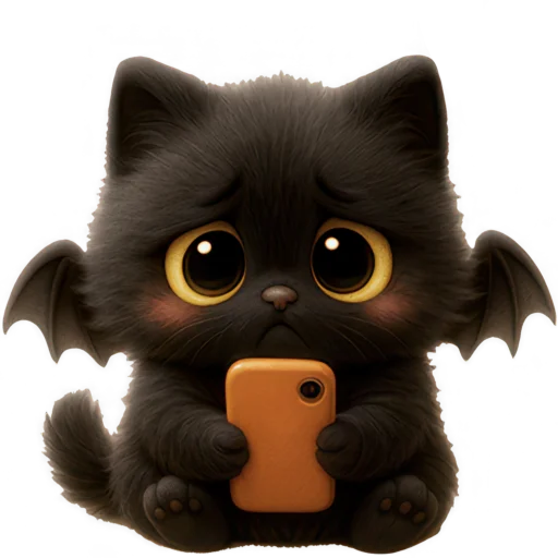 📱 Стикер «Черный летучик» для Telegram