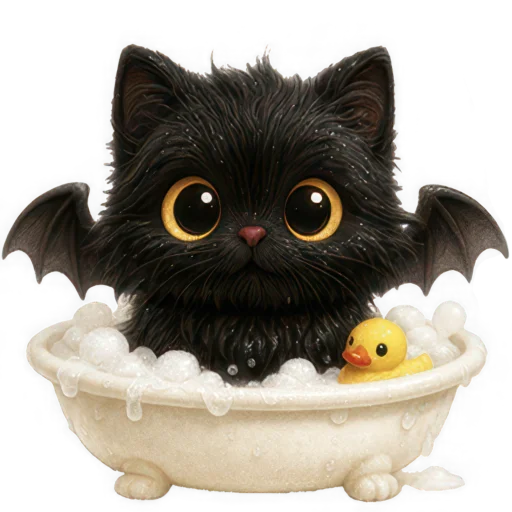 🛁 Стикер «Черный летучик» для Telegram