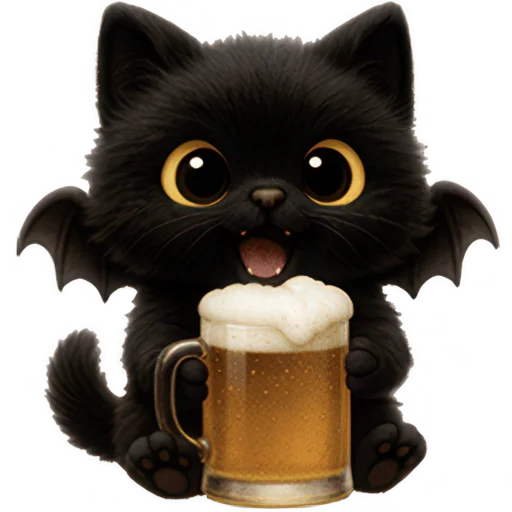 🍺 Стикер «Черный летучик» для Telegram