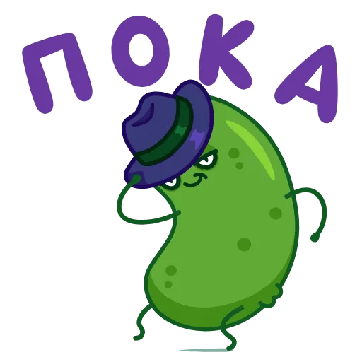 Стикер 3 Лихой Огурчик